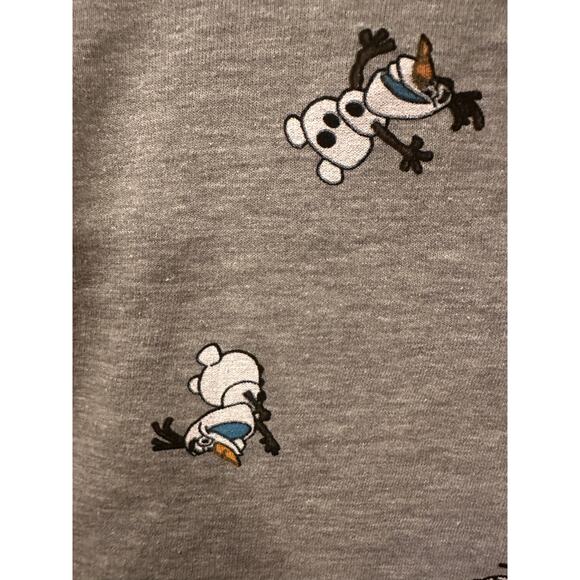 NWOT Disney Frozen Olaf AOP Gray Crewneck Sweatshirt Sz XXL - Picture 3 of 5